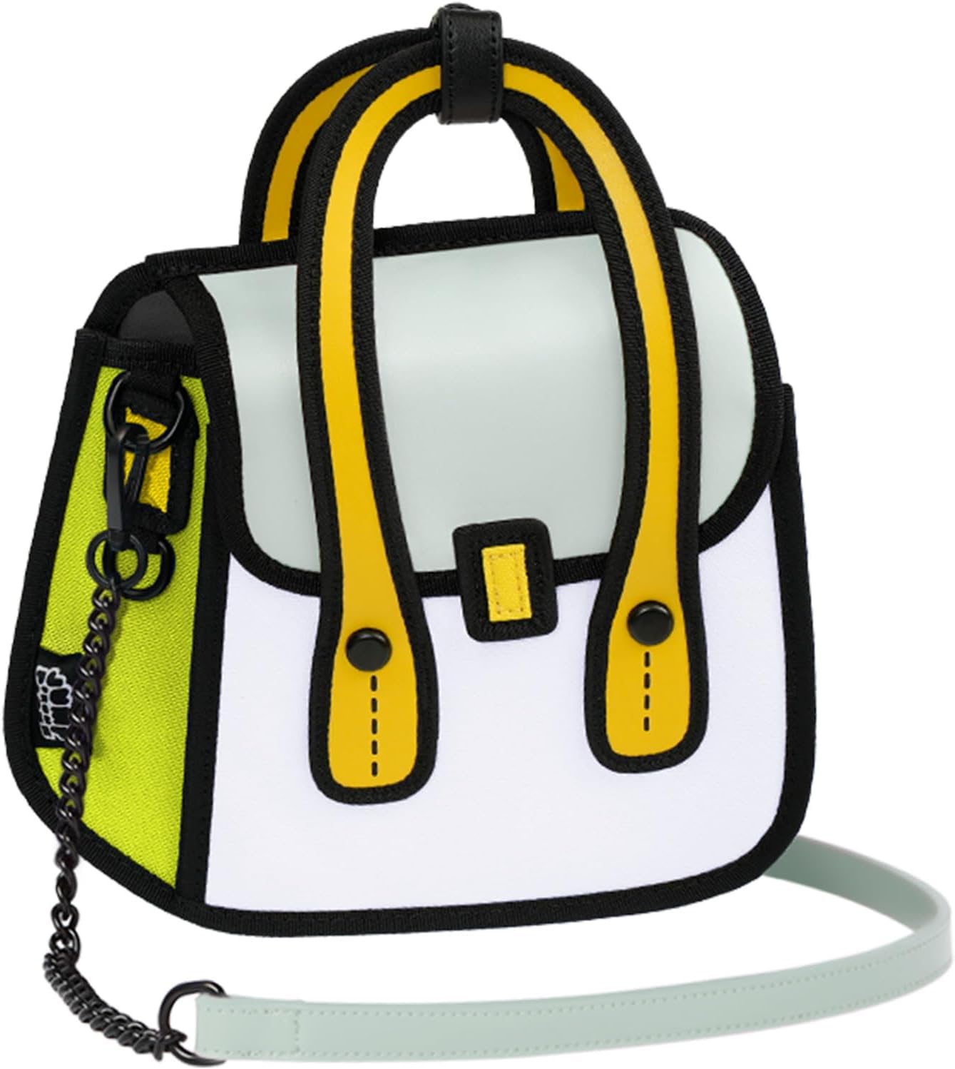 Original 2D Cartoon Crossbody Bag Purse (Owl), Jump From Paper Fun Novelty Cross Body Funny Purse for Women,Carries Essentials for Daily and Travel (Beige, Medium - Classic) - Image 8