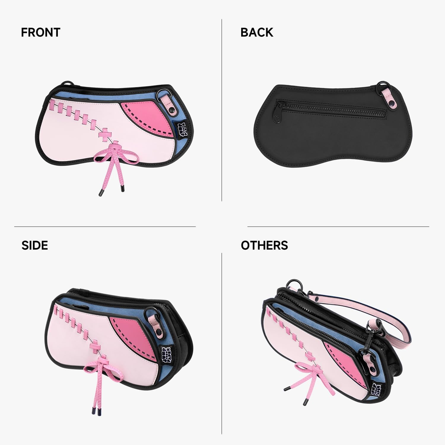 Original 2D Cartoon Crossbody Bag (Sandy) - Fun Pop Art Cross Body Shoulder Bags for Women, Senor Year, for Daily and Travel - Image 5