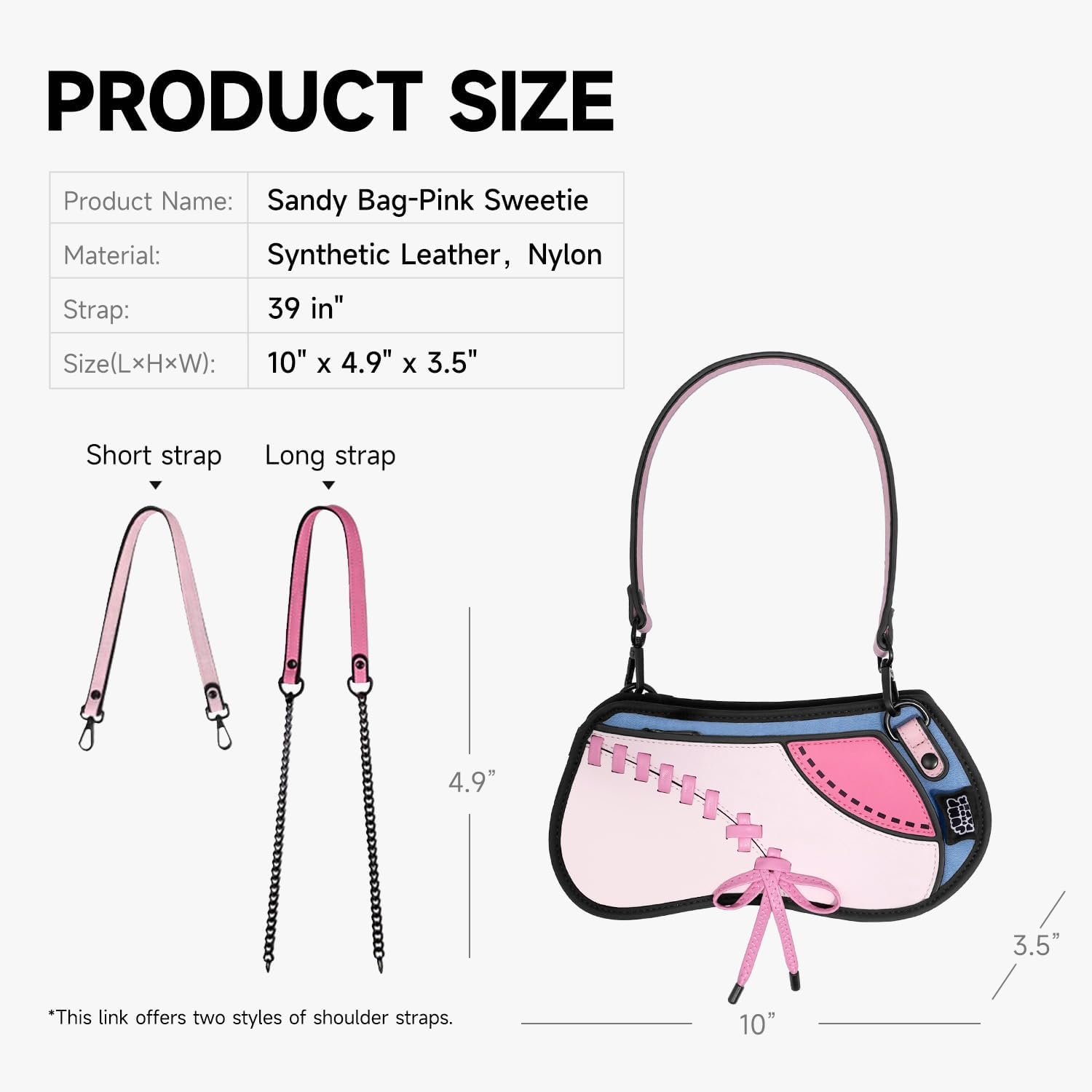 Original 2D Cartoon Crossbody Bag (Sandy) - Fun Pop Art Cross Body Shoulder Bags for Women, Senor Year, for Daily and Travel - Image 4