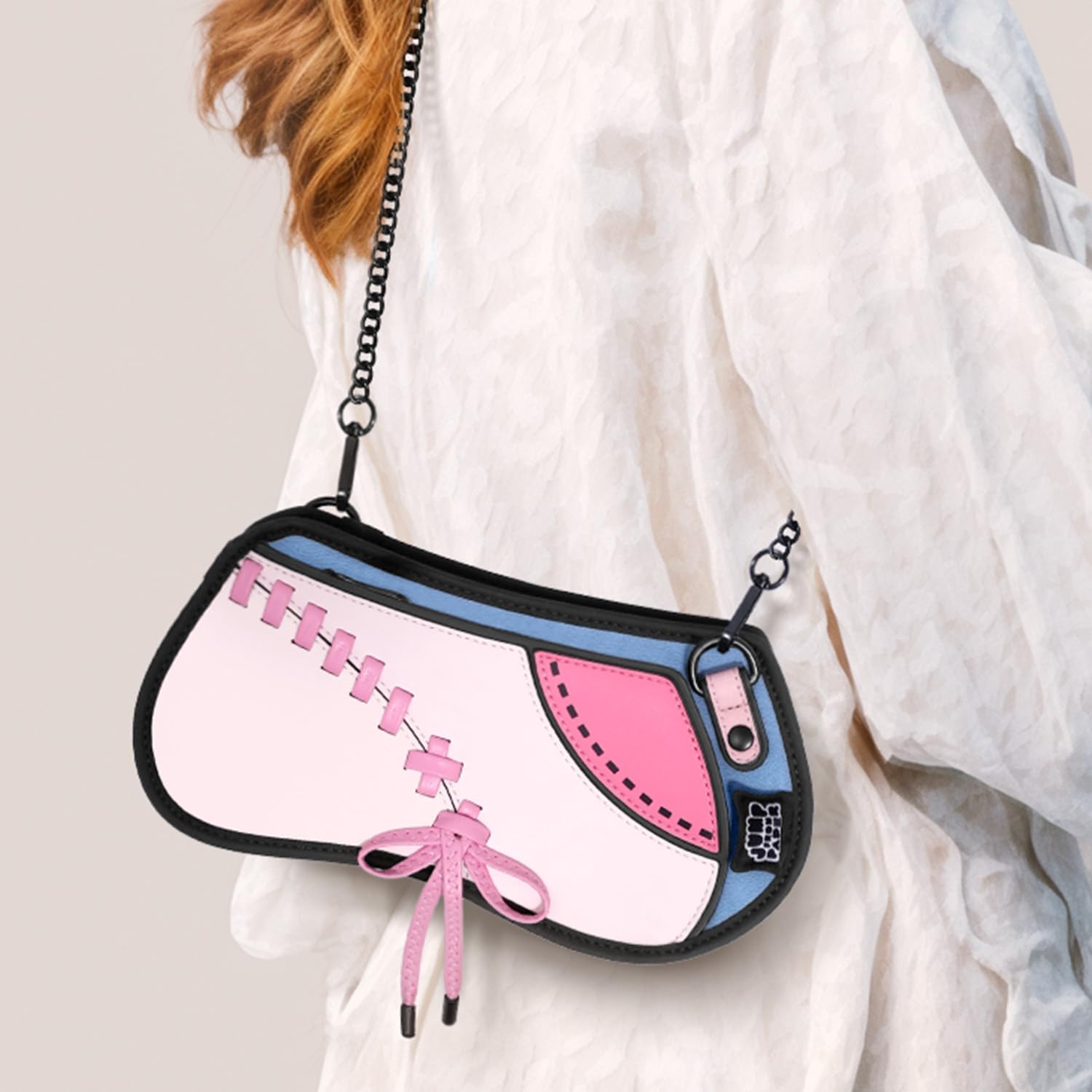 Original 2D Cartoon Crossbody Bag (Sandy) - Fun Pop Art Cross Body Shoulder Bags for Women, Senor Year, for Daily and Travel - Image 6