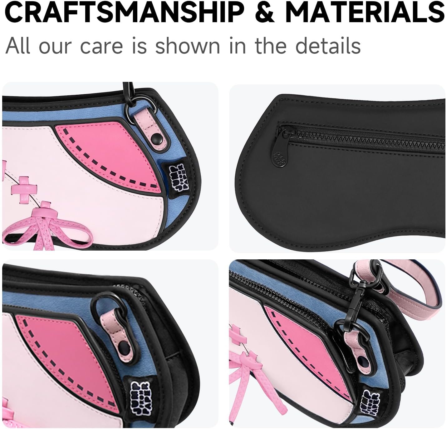 Original 2D Cartoon Crossbody Bag (Sandy) - Fun Pop Art Cross Body Shoulder Bags for Women, Senor Year, for Daily and Travel - Image 3