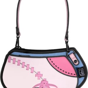 Original 2D Cartoon Crossbody Bag (Sandy) - Fun Pop Art Cross Body Shoulder Bags for Women, Senor Year, for Daily and Travel