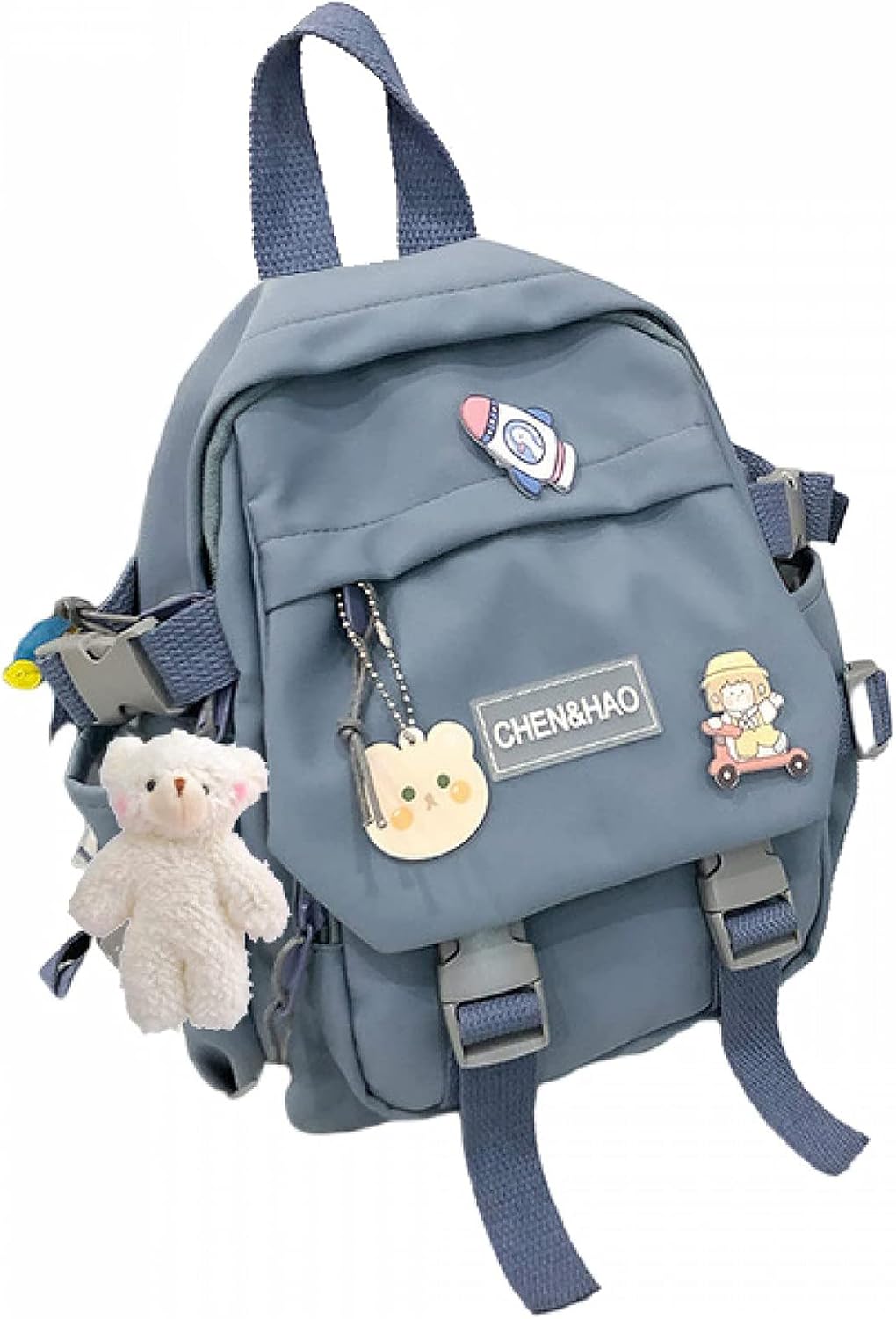 PEXIZUAN Kawaii Mini Backpack Pink Girl i##e##s: school bag ^^ waterproof ^^ nylon ^^ kawaii pendant ^^ cute pin :i##e##s - Image 9