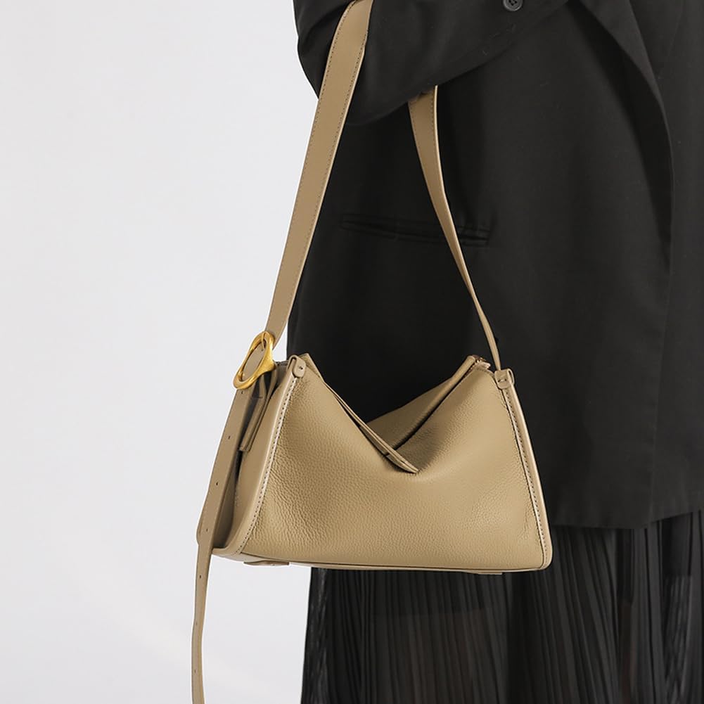 Pillow bag women's leather spring and summer casual fashion retro single shoulder crossbody size 25 * 16 * 20cm - Image 5