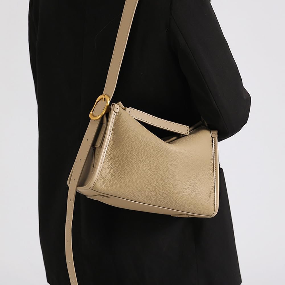 Pillow bag women's leather spring and summer casual fashion retro single shoulder crossbody size 25 * 16 * 20cm - Image 2