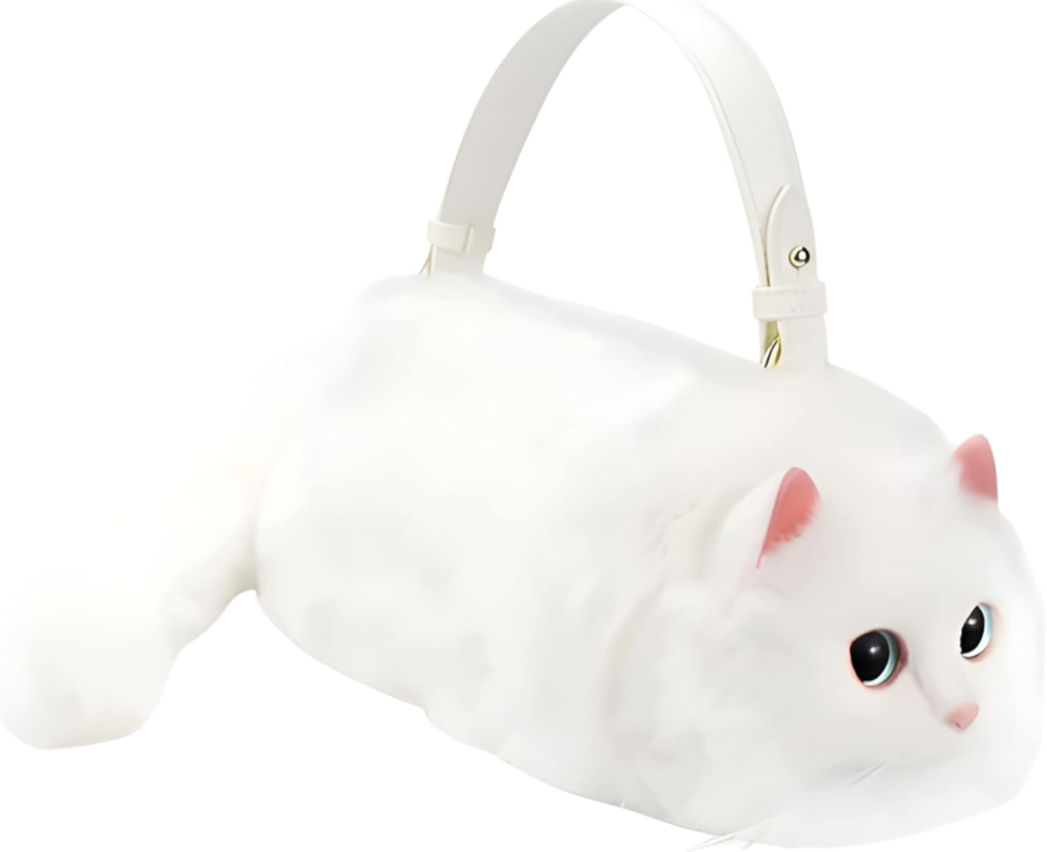 Realistic Handmade Cat Shape Plush Bag, Soft and Cozy Material, Charming Cat Design, Cute and Fun Details - Image 5