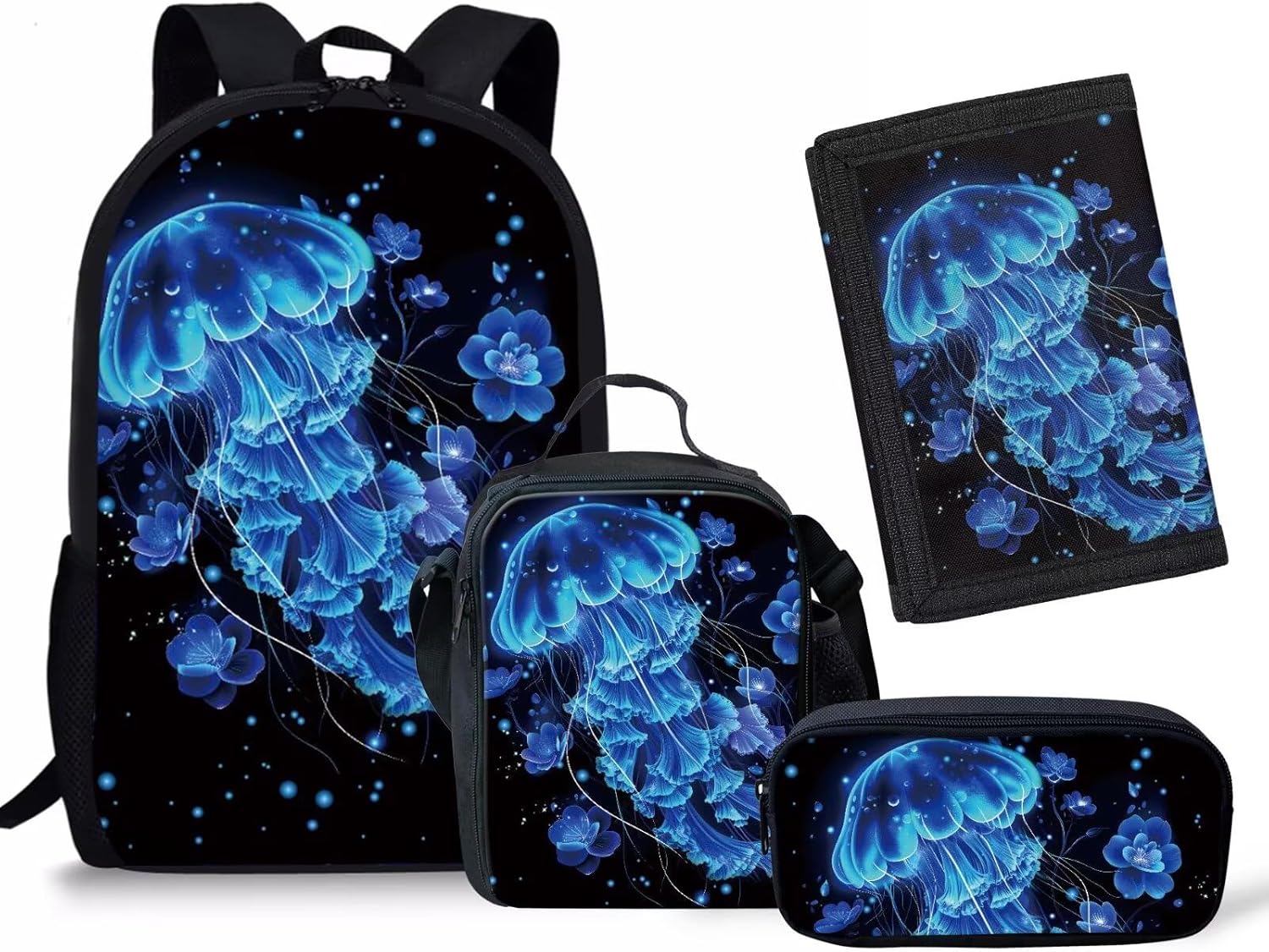 Rnyleeg 4Pcs Cute Cats School Bag Kawaii Backpack for Toddler Girls Preschool Kindergarten Backpacks and Lunch Box Set with Children Wallet Purse Pencil Holder - Image 7