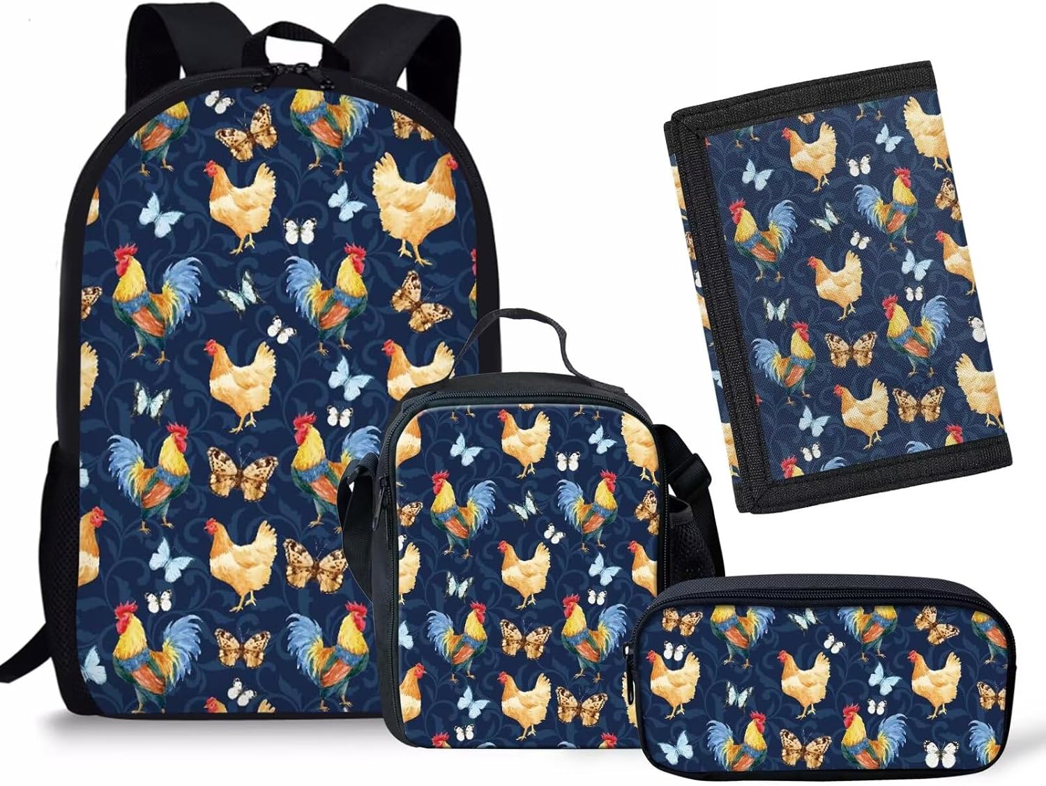 Rnyleeg 4Pcs Cute Cats School Bag Kawaii Backpack for Toddler Girls Preschool Kindergarten Backpacks and Lunch Box Set with Children Wallet Purse Pencil Holder - Image 13