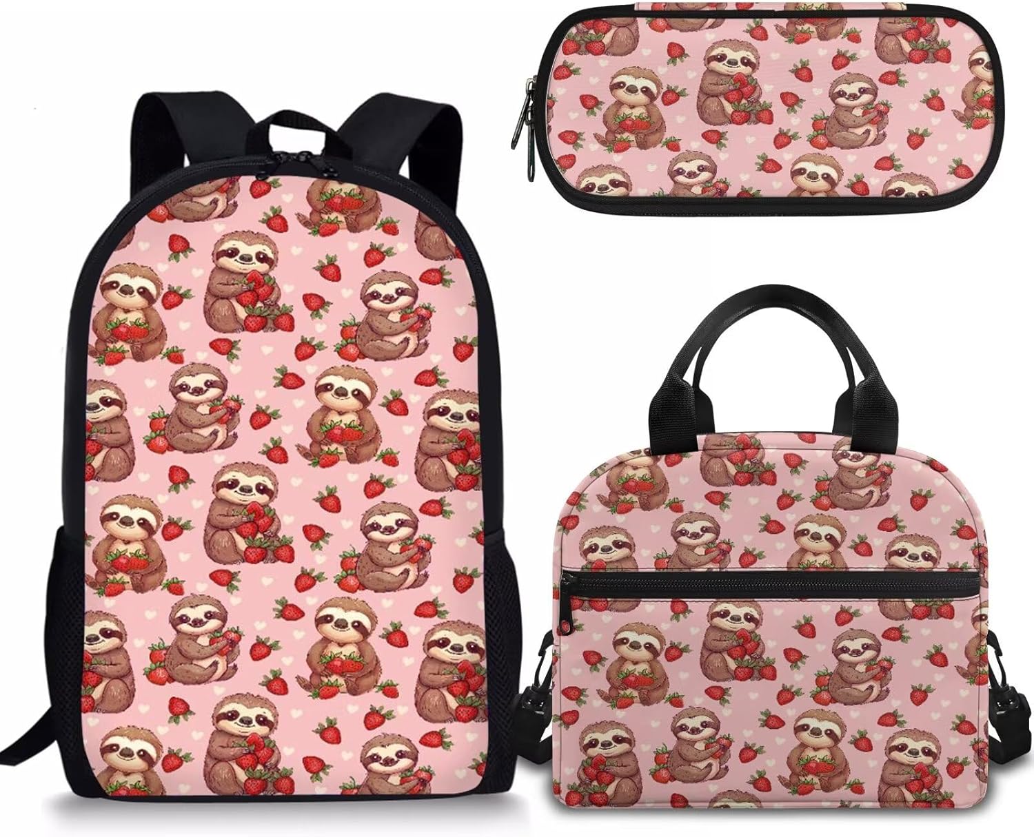 Rnyleeg Girls Backpack Set with Lunch Box&Pencil Holder 3Pcs Pink Ice Cream Kawaii Backpack for Girls Preschool Elementary School Bag Students Bookbag - Image 10