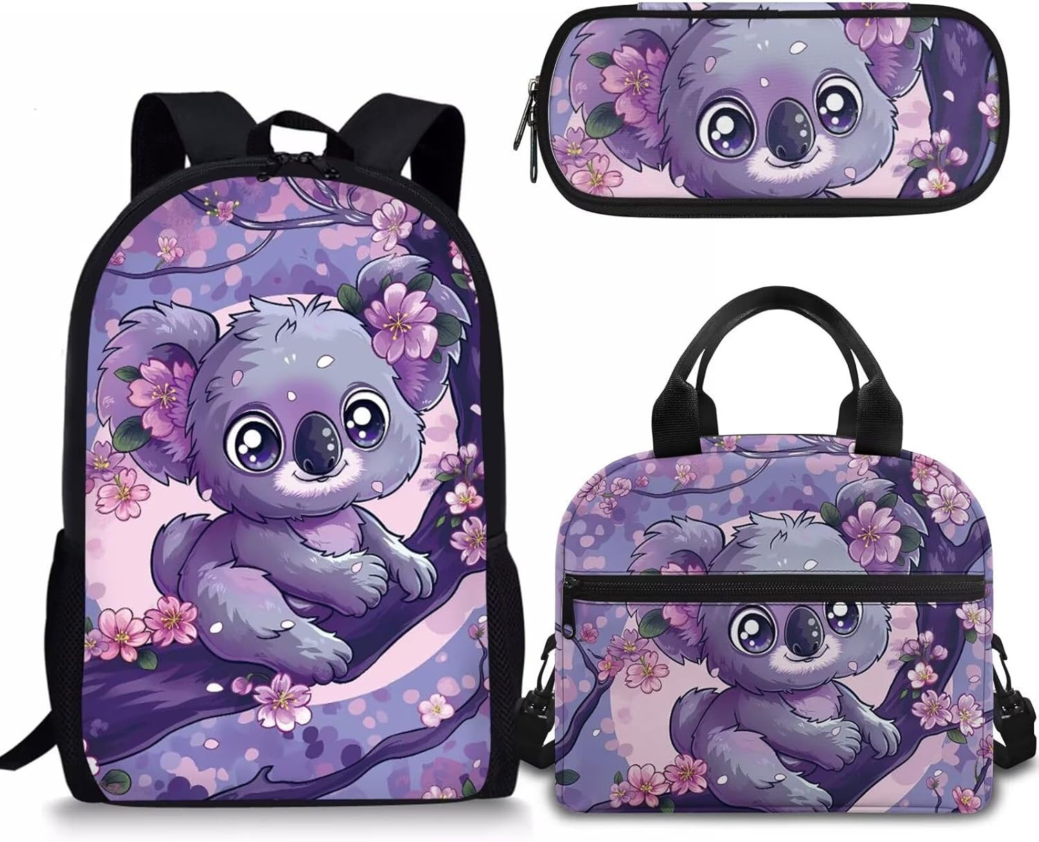 Rnyleeg Girls Backpack Set with Lunch Box&Pencil Holder 3Pcs Pink Ice Cream Kawaii Backpack for Girls Preschool Elementary School Bag Students Bookbag - Image 16