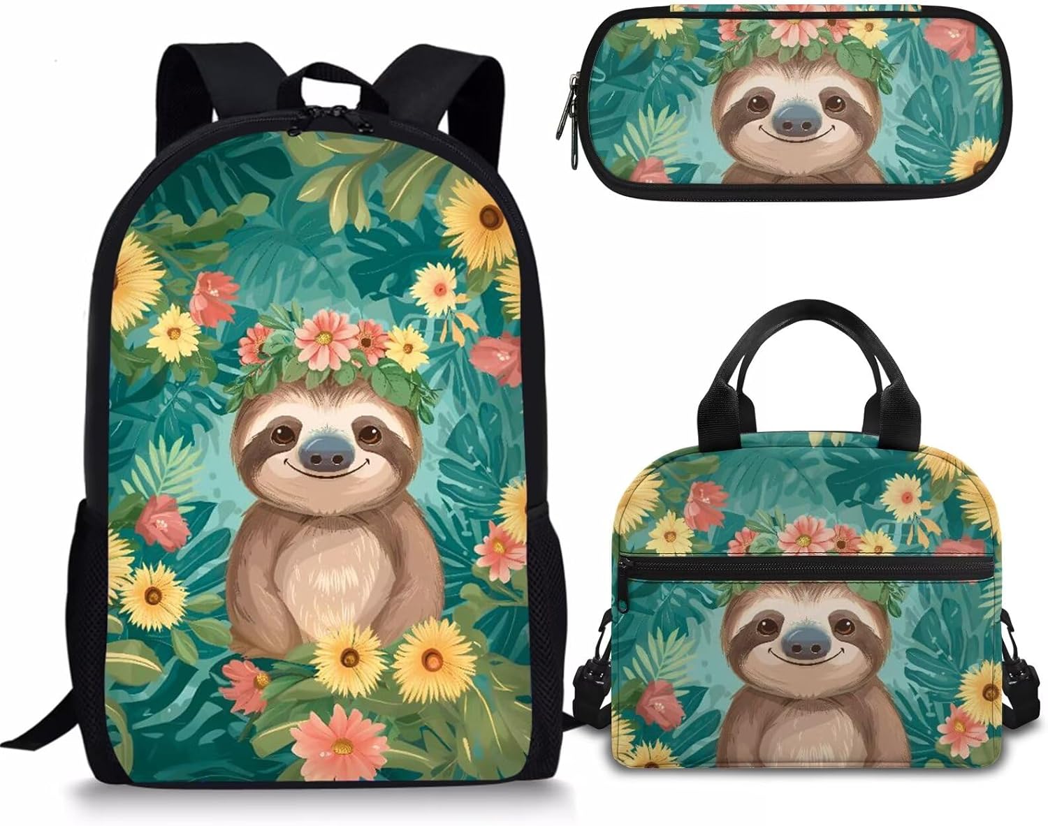 Rnyleeg Girls Cute Backpack Set with Lunch Tote Bag Pencil Holder,3Pcs Kawaii Girls Strawberry Koala Animal Print Preschool Elementary Backpacks for Toddler Children - Image 8