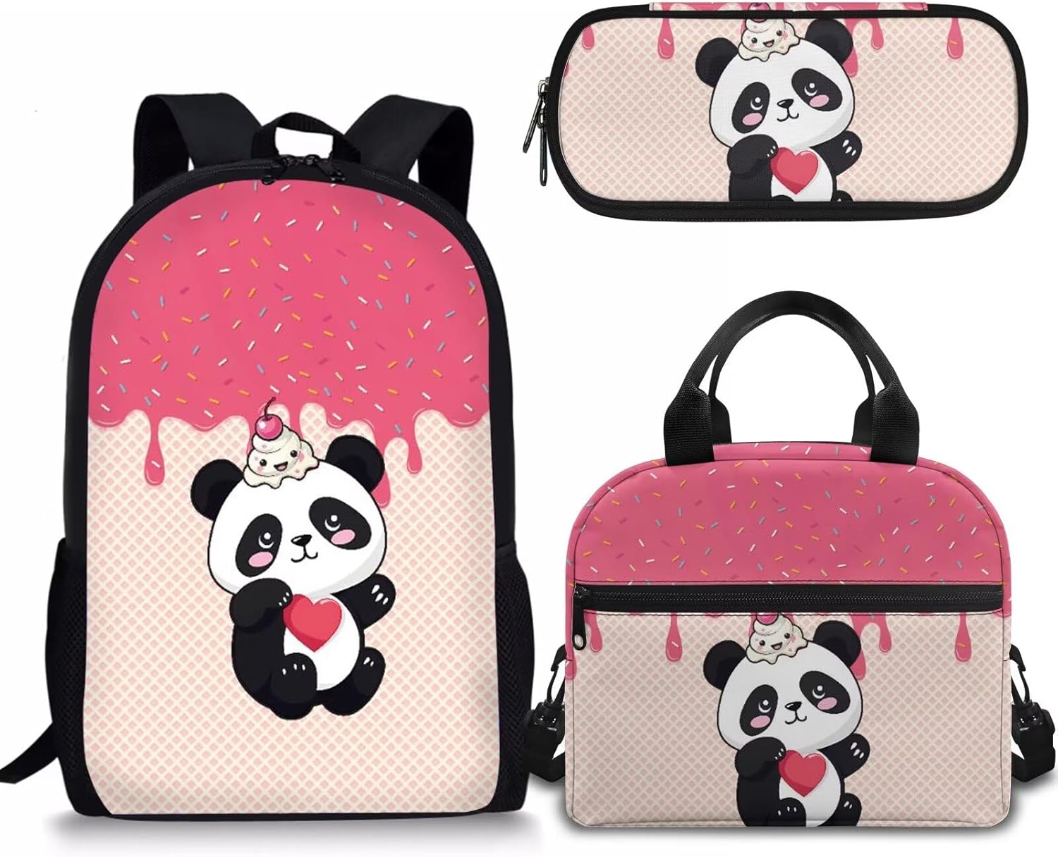Rnyleeg Girls Cute Backpack Set with Lunch Tote Bag Pencil Holder,3Pcs Kawaii Girls Strawberry Koala Animal Print Preschool Elementary Backpacks for Toddler Children - Image 16