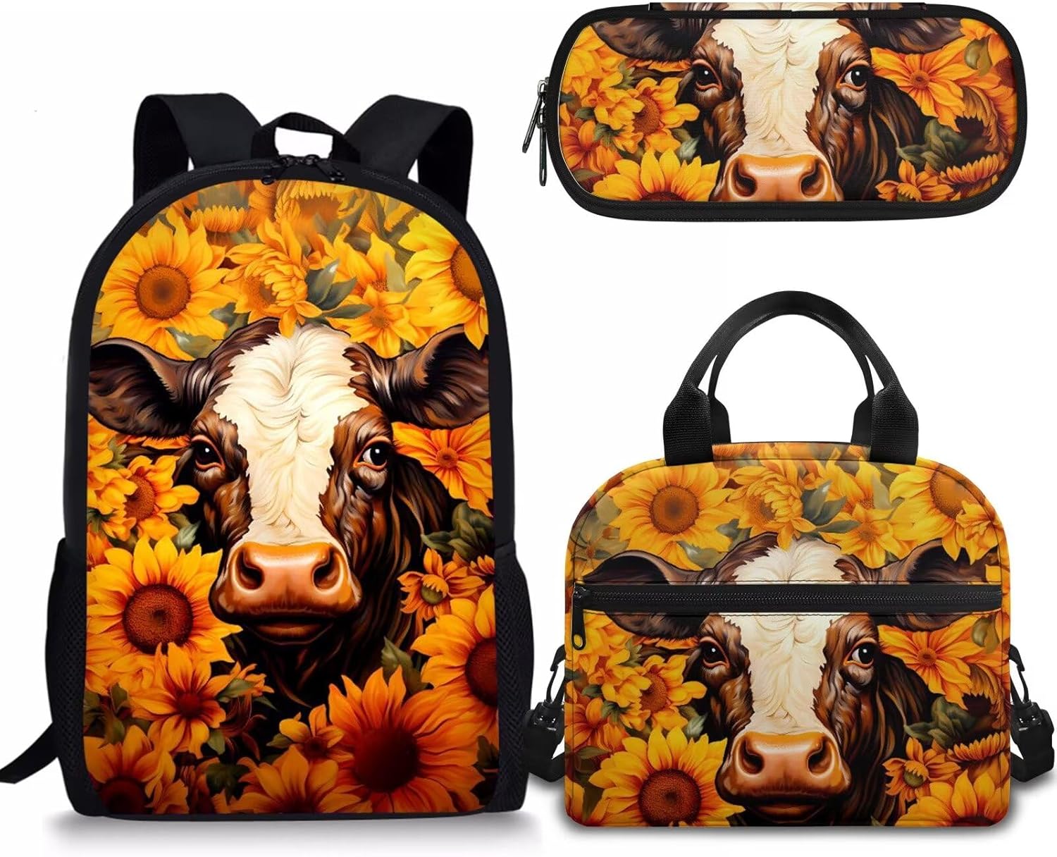 Rnyleeg Girls Cute Backpack Set with Lunch Tote Bag Pencil Holder,3Pcs Kawaii Girls Strawberry Koala Animal Print Preschool Elementary Backpacks for Toddler Children - Image 9