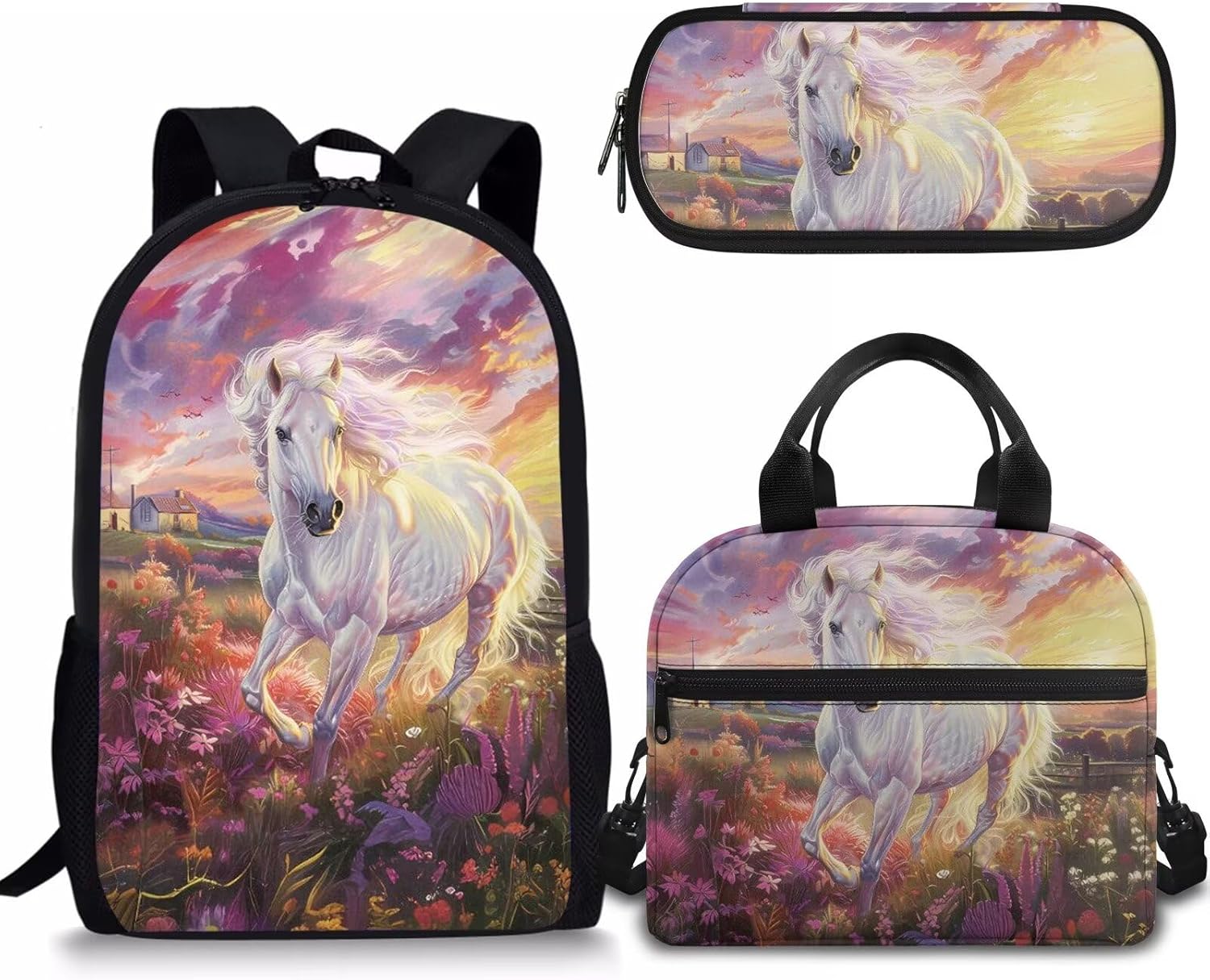 Rnyleeg Girls Cute School Bag Kawaii Bunny Backpack Set,Kids Primary Elementary Bookbag Set with Lunch Box and Pencil Holder,3PCS - Image 15