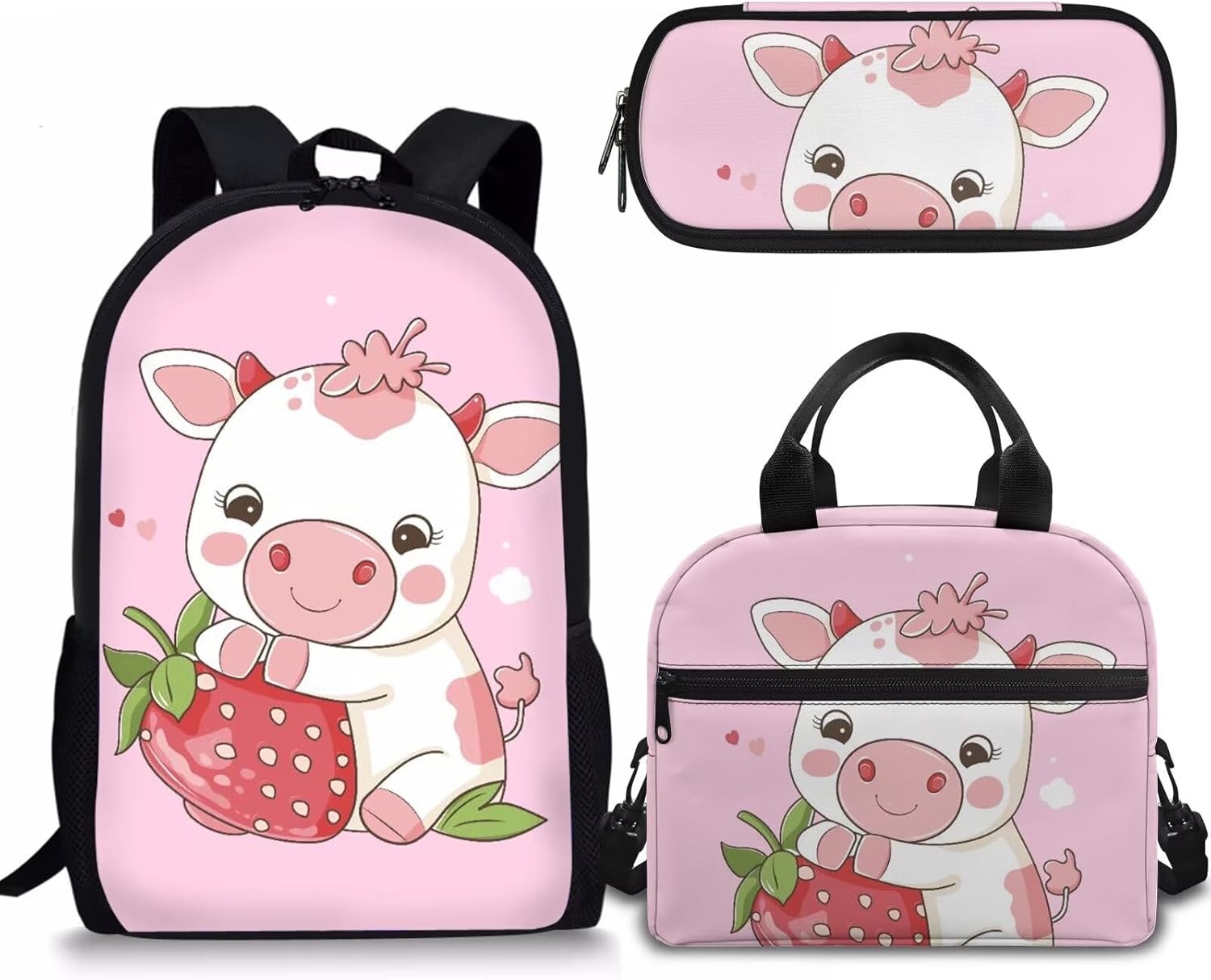 Rnyleeg Girls Cute School Bag Kawaii Bunny Backpack Set,Kids Primary Elementary Bookbag Set with Lunch Box and Pencil Holder,3PCS - Image 17