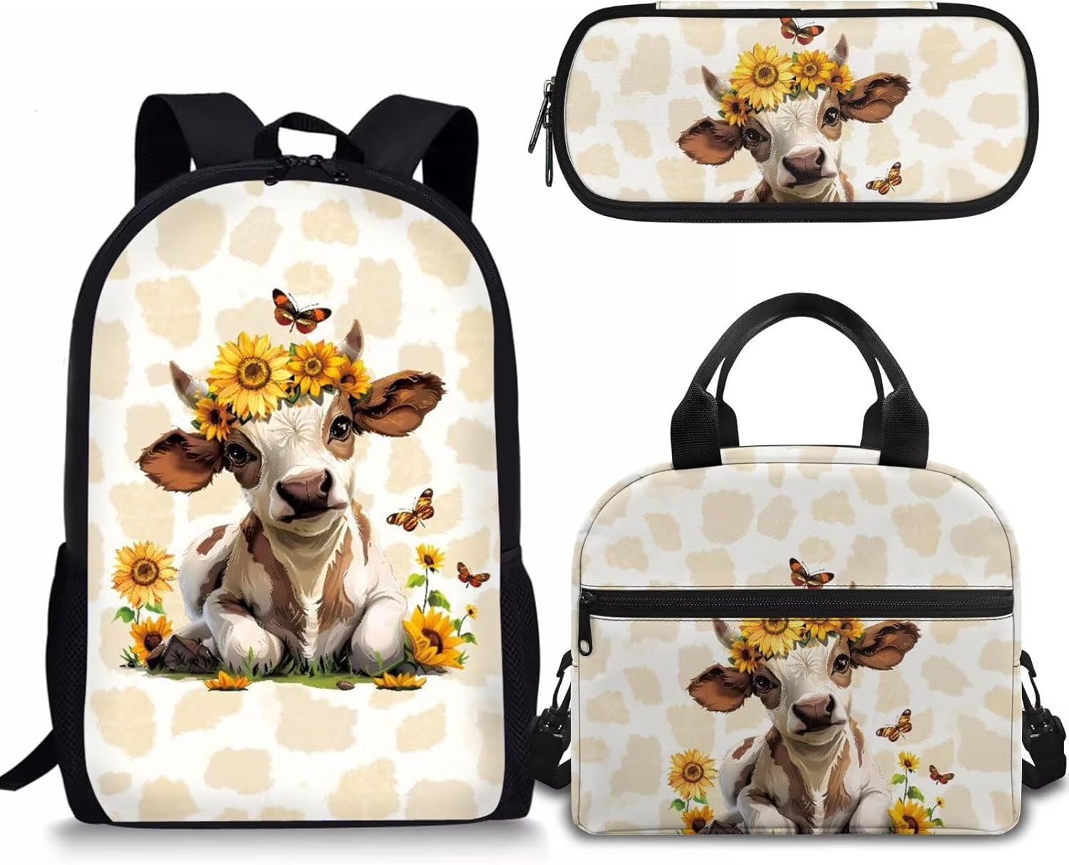 Rnyleeg Girls Cute School Bag Kawaii Bunny Backpack Set,Kids Primary Elementary Bookbag Set with Lunch Box and Pencil Holder,3PCS - Image 18