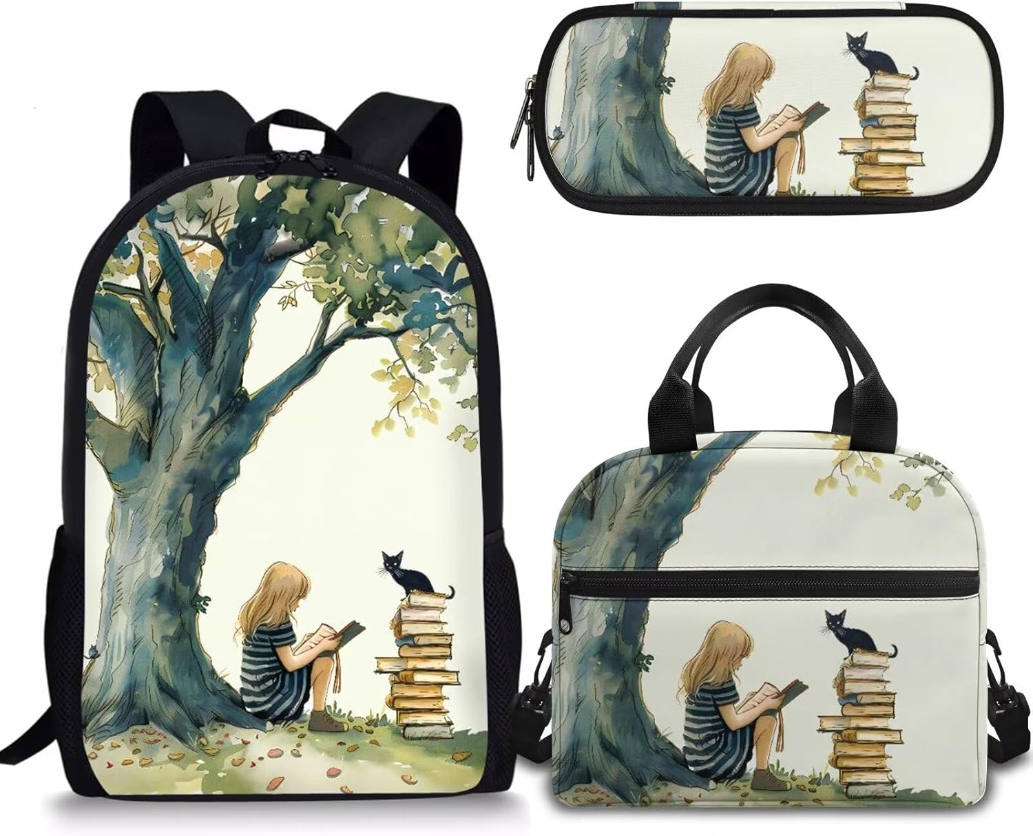 Rnyleeg Girls Cute School Bag Kawaii Bunny Backpack Set,Kids Primary Elementary Bookbag Set with Lunch Box and Pencil Holder,3PCS - Image 11