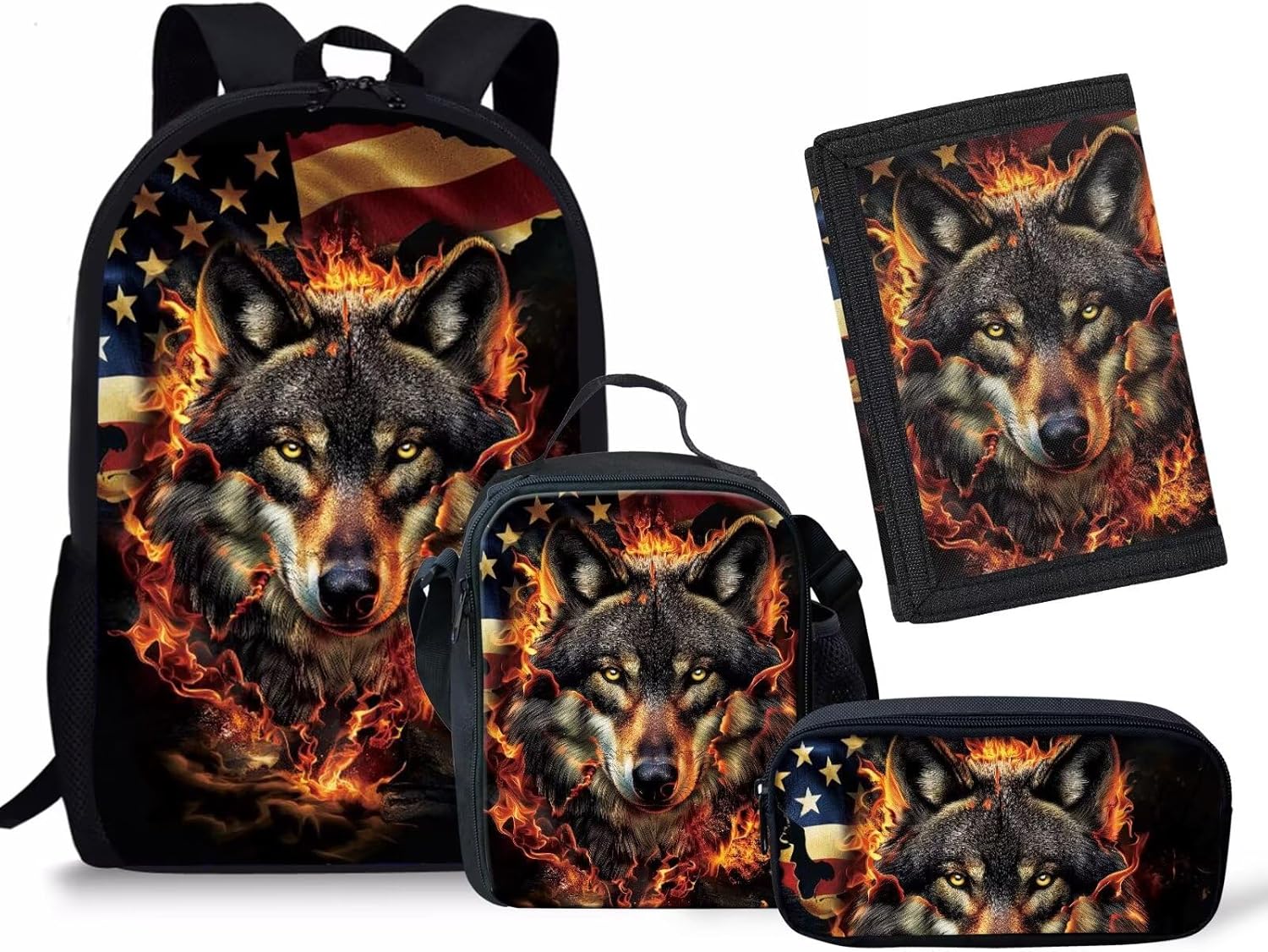 Rnyleeg Girls Kawaii Backpack Cute Ice Cream Print Kids Preschool Elementary School Bag Backpacks and Lunch Box,Lightweight Toddler Backpack with Pencil Case Trifold Wallets,4 In 1 - Image 9