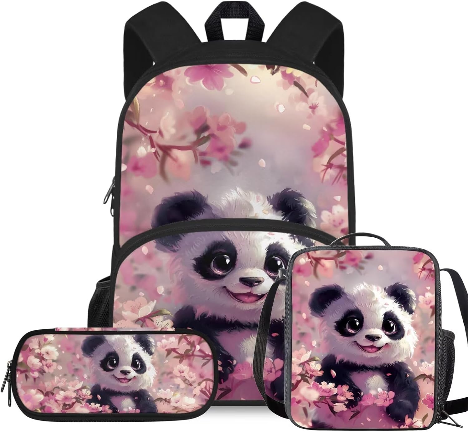 Rshubino Kawaii Cat Bookbag for Girls Mushroom Backpack for School 3 Pcs Girls School Bag with Lunch Bag for Toddler Casual Travel Daypack Rucksack - Image 20