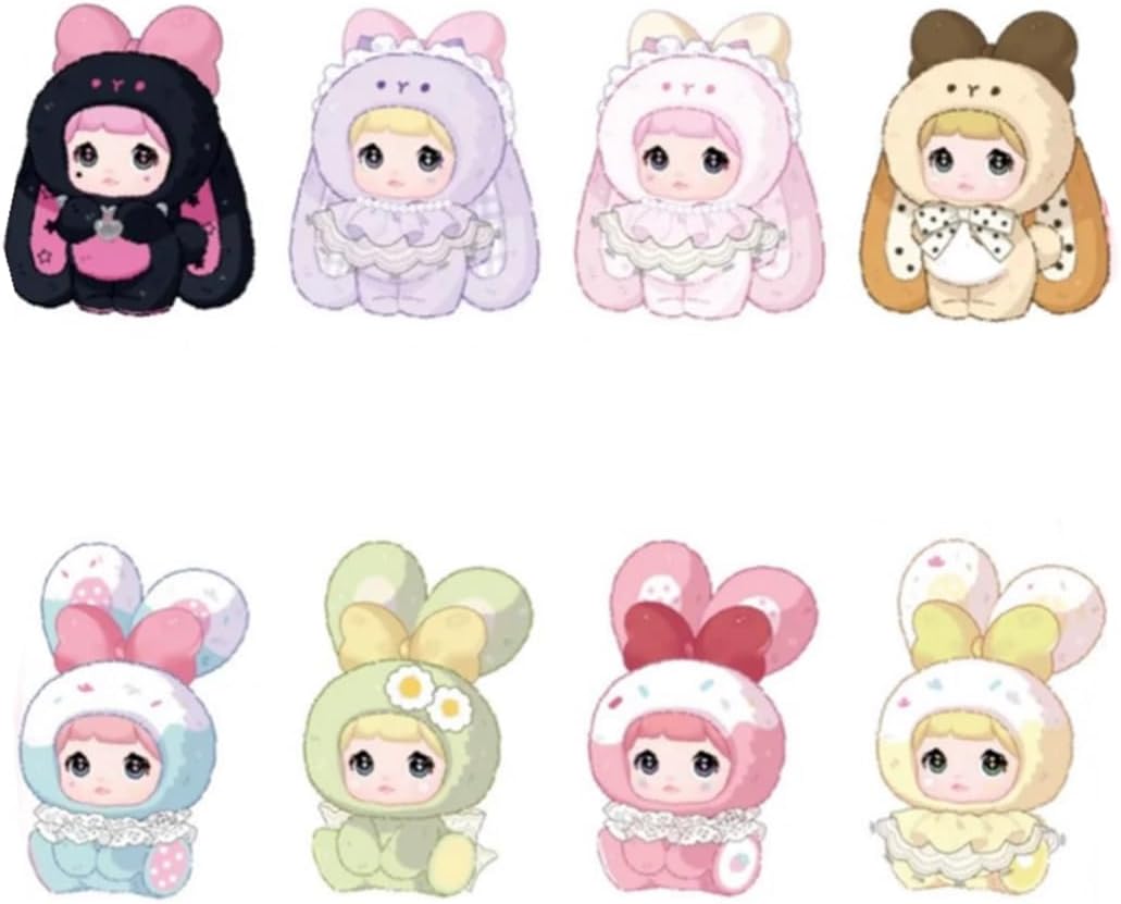 Shopular Nommi Sweetheart Bunny Series Blind Box 2ndgen Mibao Kawaii Action Figure Mystery Plush Doll Bag Keychain Pendant