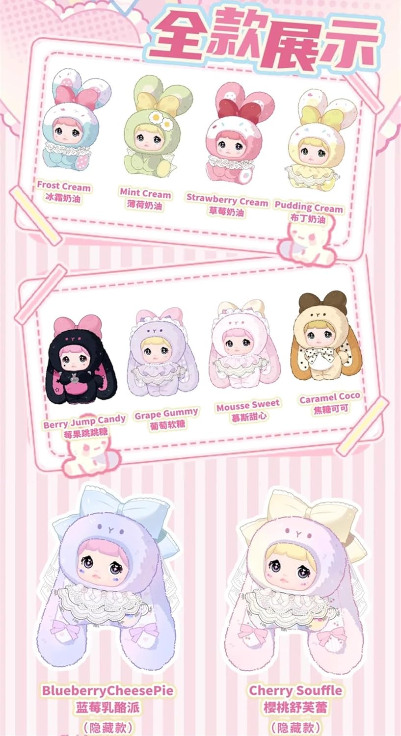Shopular Nommi Sweetheart Bunny Series Blind Box 2ndgen Mibao Kawaii Action Figure Mystery Plush Doll Bag Keychain Pendant - Image 8