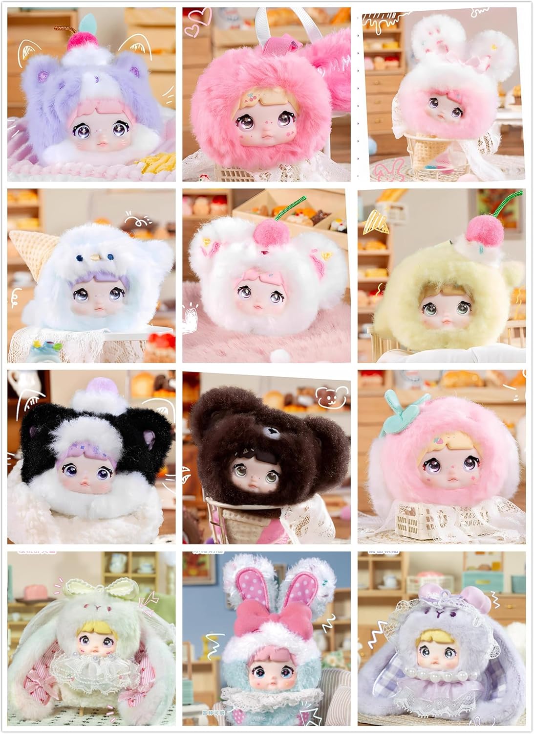Shopular Nommi Sweetheart Bunny Series Blind Box 2ndgen Mibao Kawaii Action Figure Mystery Plush Doll Bag Keychain Pendant - Image 6