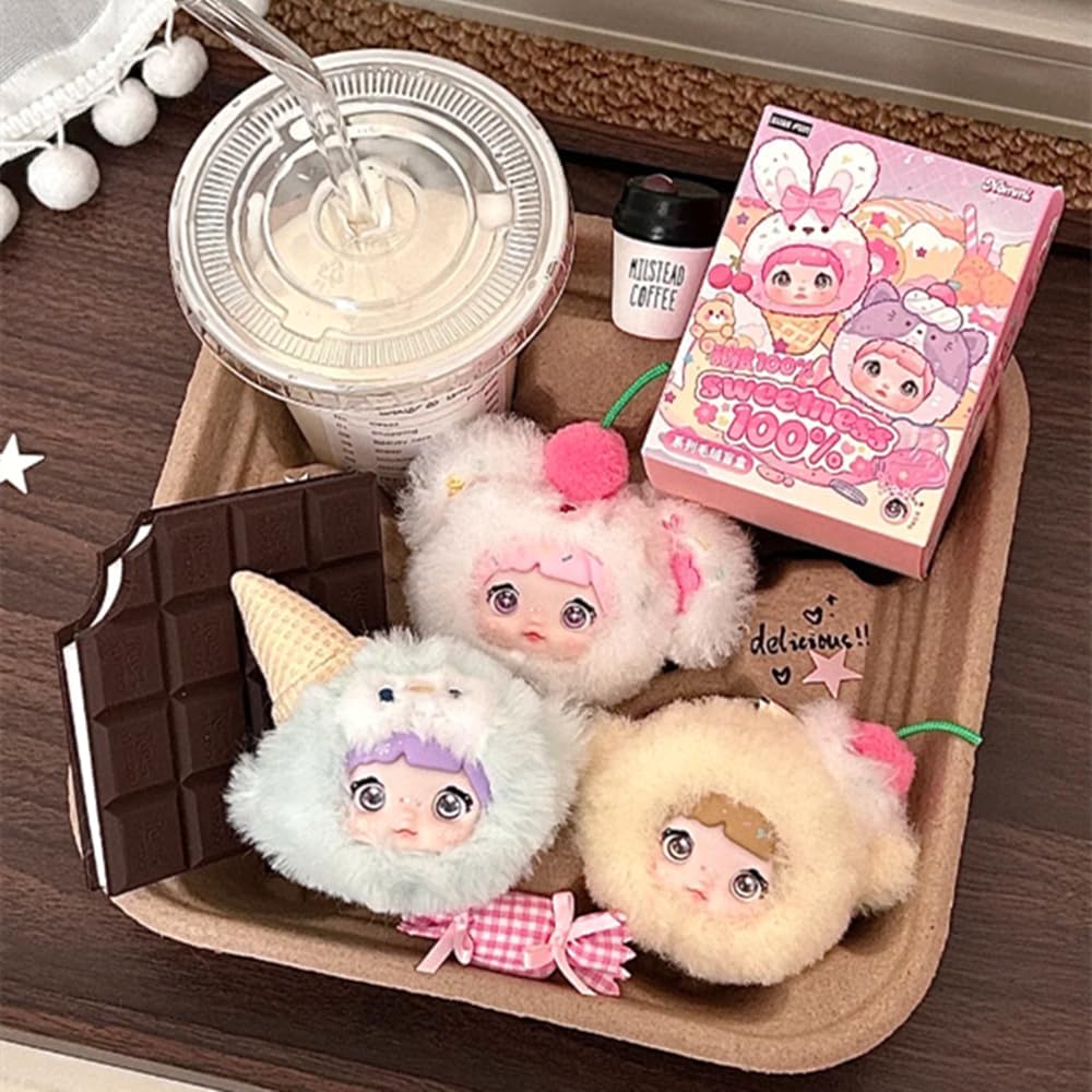 Shopular Nommi Sweetness 100% Series Blind Box Kawaii Action Figure Mystery Vinyl Plush Doll Bag Keychain Pendant - Image 3
