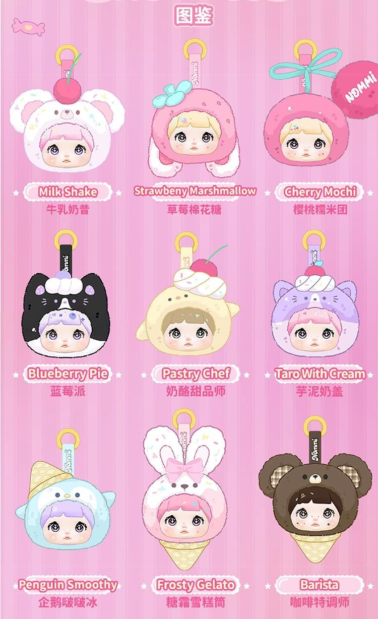 Shopular Nommi Sweetness 100% Series Blind Box Kawaii Action Figure Mystery Vinyl Plush Doll Bag Keychain Pendant - Image 2