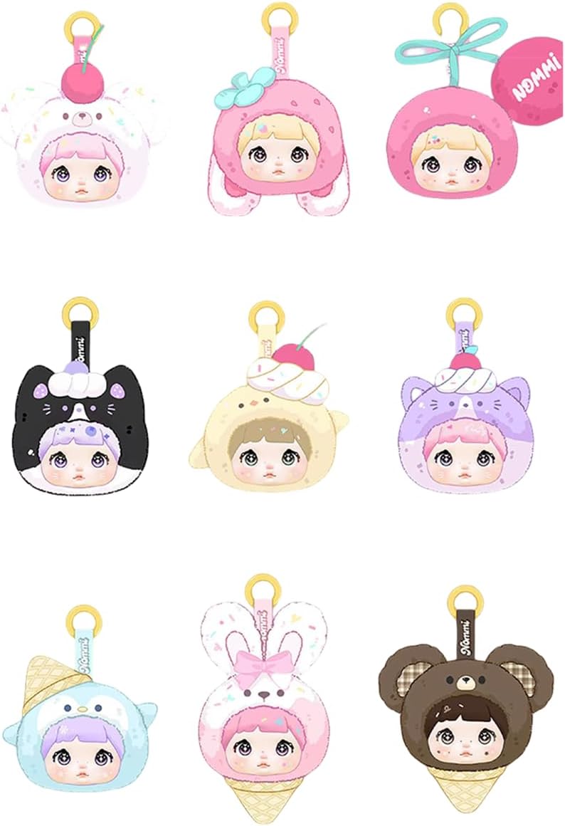 Shopular Nommi Sweetness 100% Series Blind Box Kawaii Action Figure Mystery Vinyl Plush Doll Bag Keychain Pendant