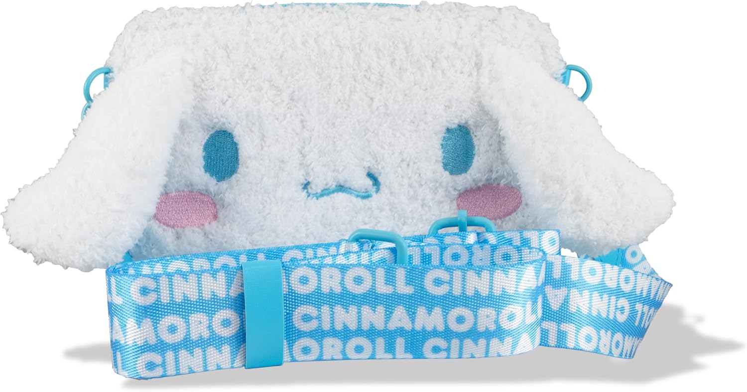 Sonix x Sanrio Plush Phone Wallet - Fuzzy Character Crossbody Bag (Cinnamoroll) + AirTag Keychain Cover (Cinnamoroll) - Image 2