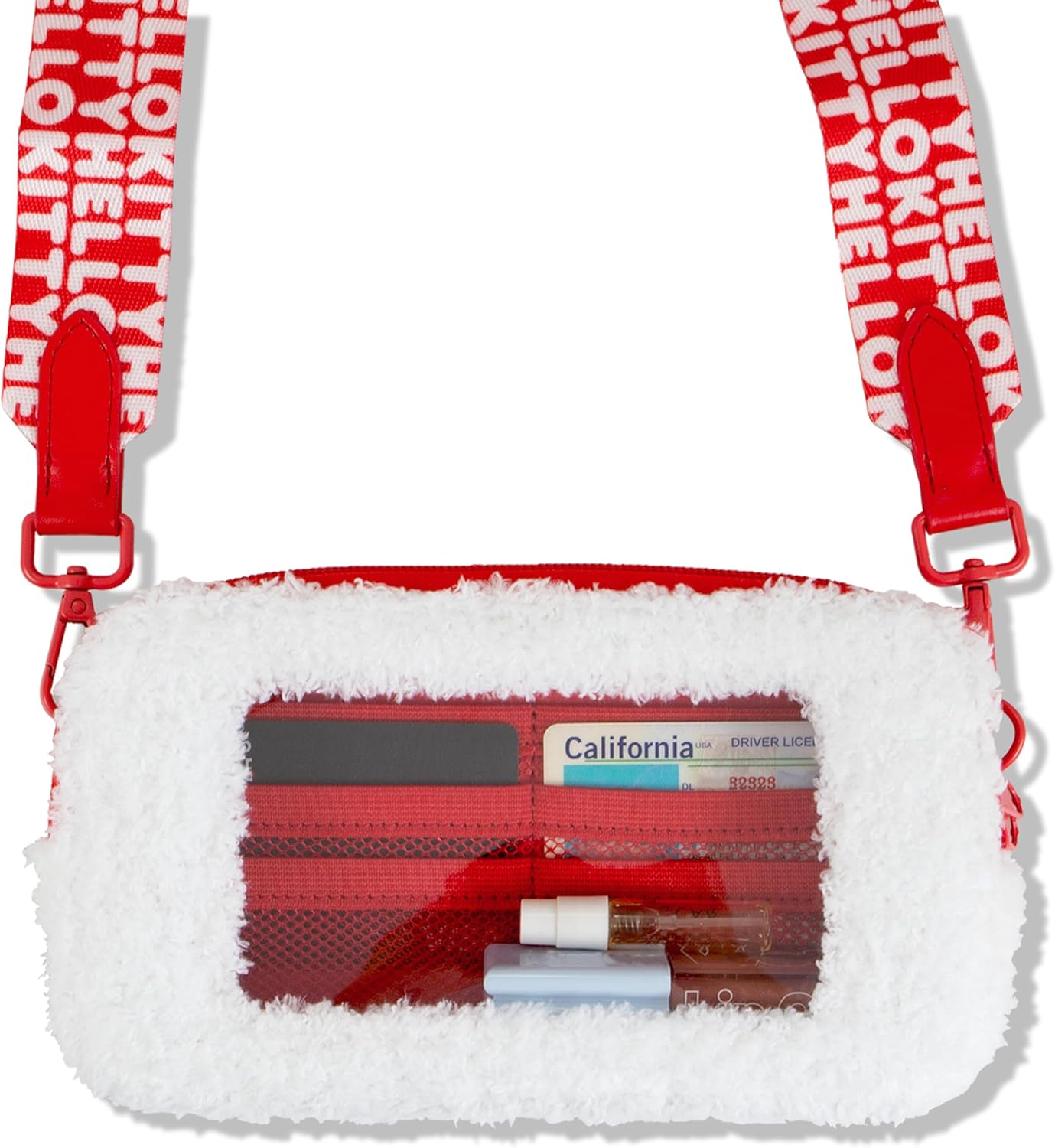 Sonix x Sanrio Plush Phone Wallet - Fuzzy Character Crossbody Bag (Hello Kitty) + AirTag Keychain Cover (Hello Kitty) - Image 4