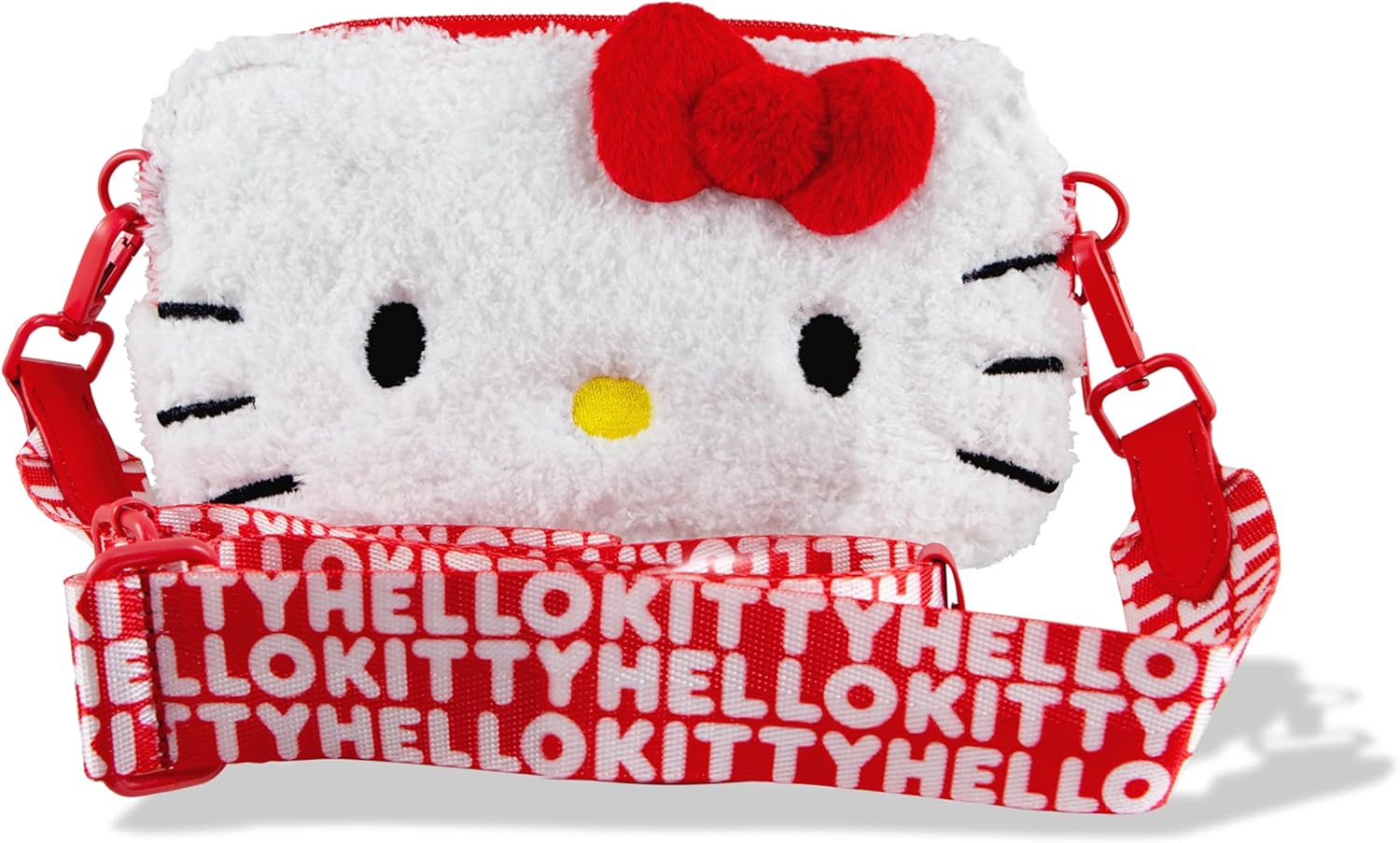 Sonix x Sanrio Plush Phone Wallet - Fuzzy Character Crossbody Bag (Hello Kitty) + AirTag Keychain Cover (Hello Kitty) - Image 2