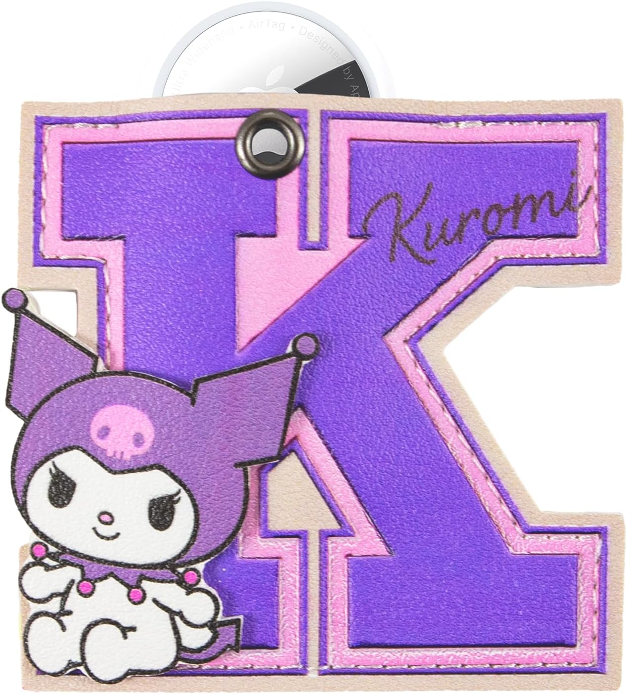 Sonix x Sanrio Plush Phone Wallet - Fuzzy Character Crossbody Bag (Kuromi) + AirTag Keychain Cover (College Letters Kuromi) - Image 5