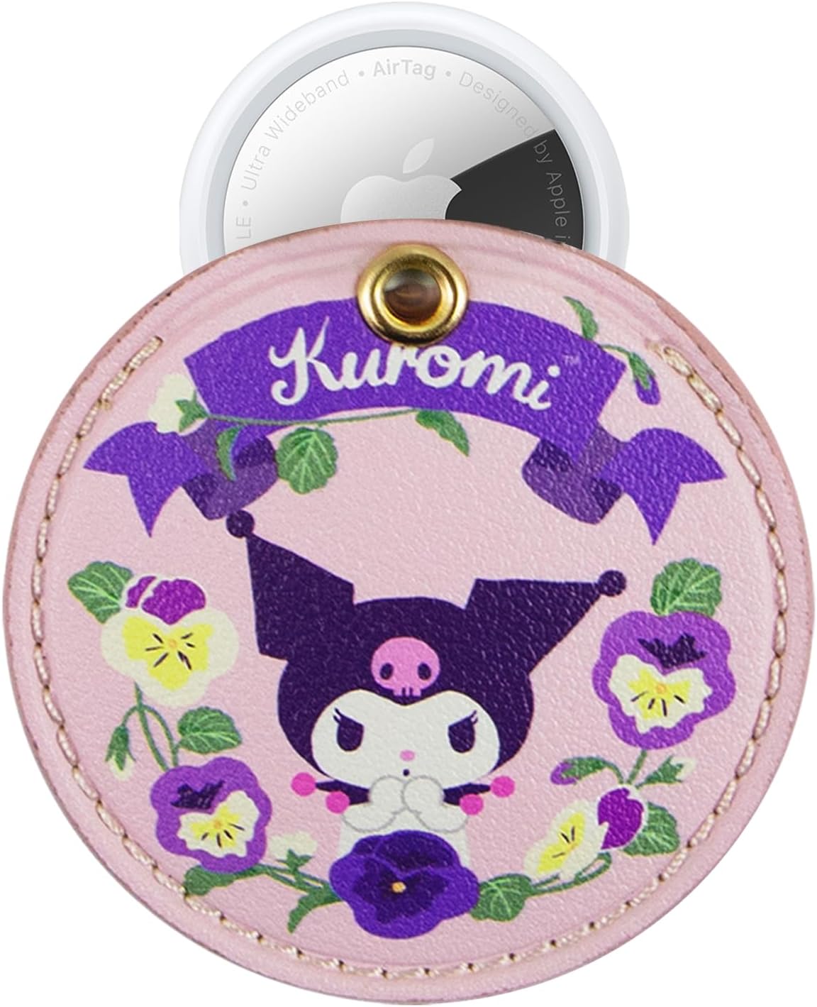 Sonix x Sanrio Plush Phone Wallet - Fuzzy Character Crossbody Bag (Kuromi) + AirTag Keychain Cover (Floral Kuromi) - Image 5