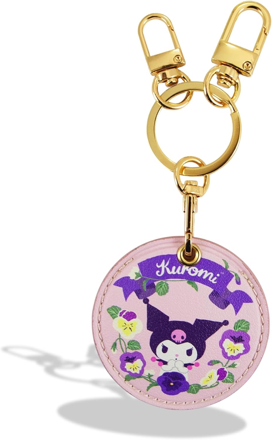 Sonix x Sanrio Plush Phone Wallet - Fuzzy Character Crossbody Bag (Kuromi) + AirTag Keychain Cover (Floral Kuromi) - Image 3