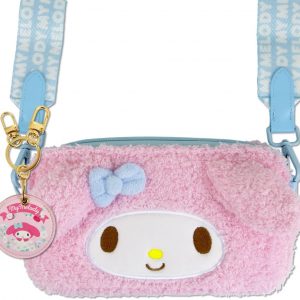 Sonix x Sanrio Plush Phone Wallet - Fuzzy Character Crossbody Bag (My Melody) + AirTag Keychain Cover (Floral My Melody)