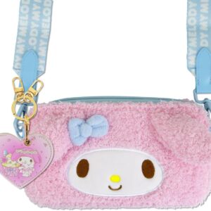 Sonix x Sanrio Plush Phone Wallet - Fuzzy Character Crossbody Bag (My Melody) + AirTag Keychain Cover (My Melody Fairy 50th Anniversary)
