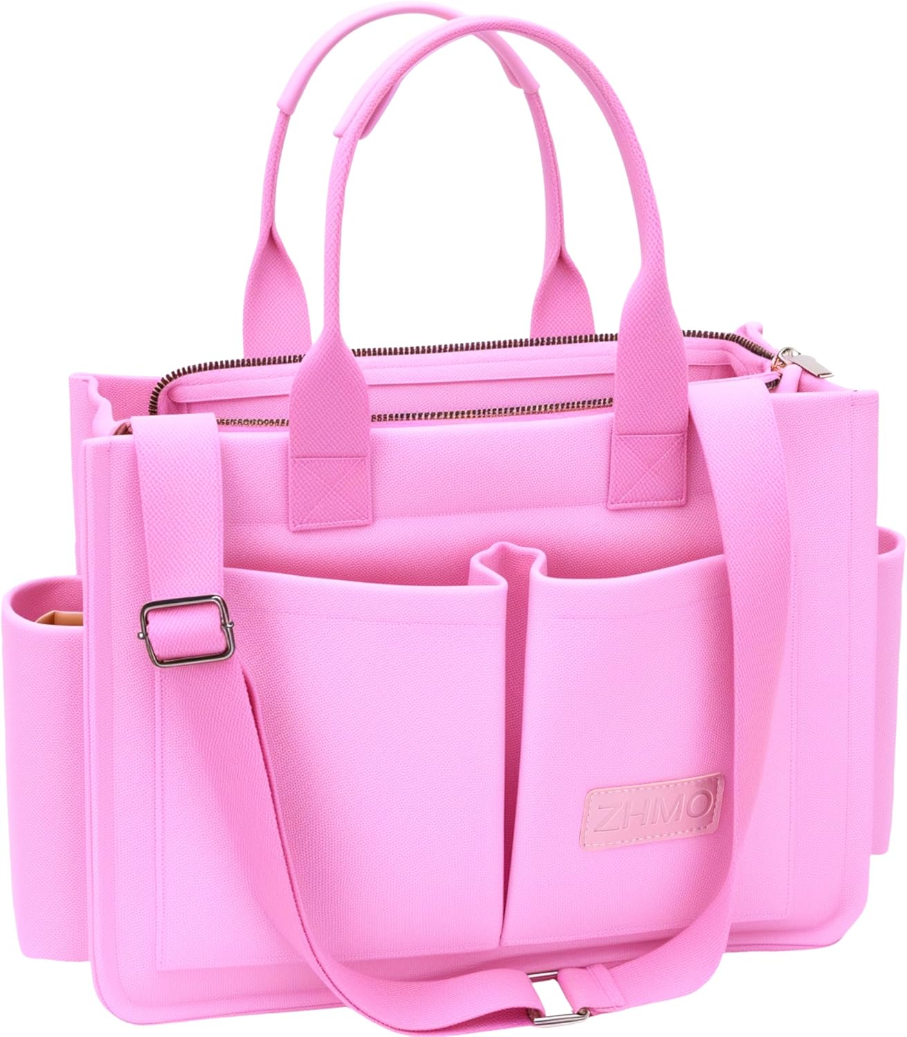 Tote Bag for Women With Compartments,Large Canvas Tote Women's Purse Crossbody Bags Work Laptop Book Bag Satchels Handbags - Image 13