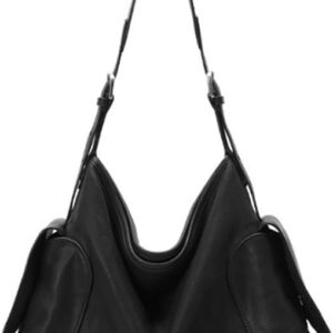 Vegetable tanned sheepskin carefree hobo single shoulder crossbody large capacity commuting bag women's size 28 * 12 * 22cm