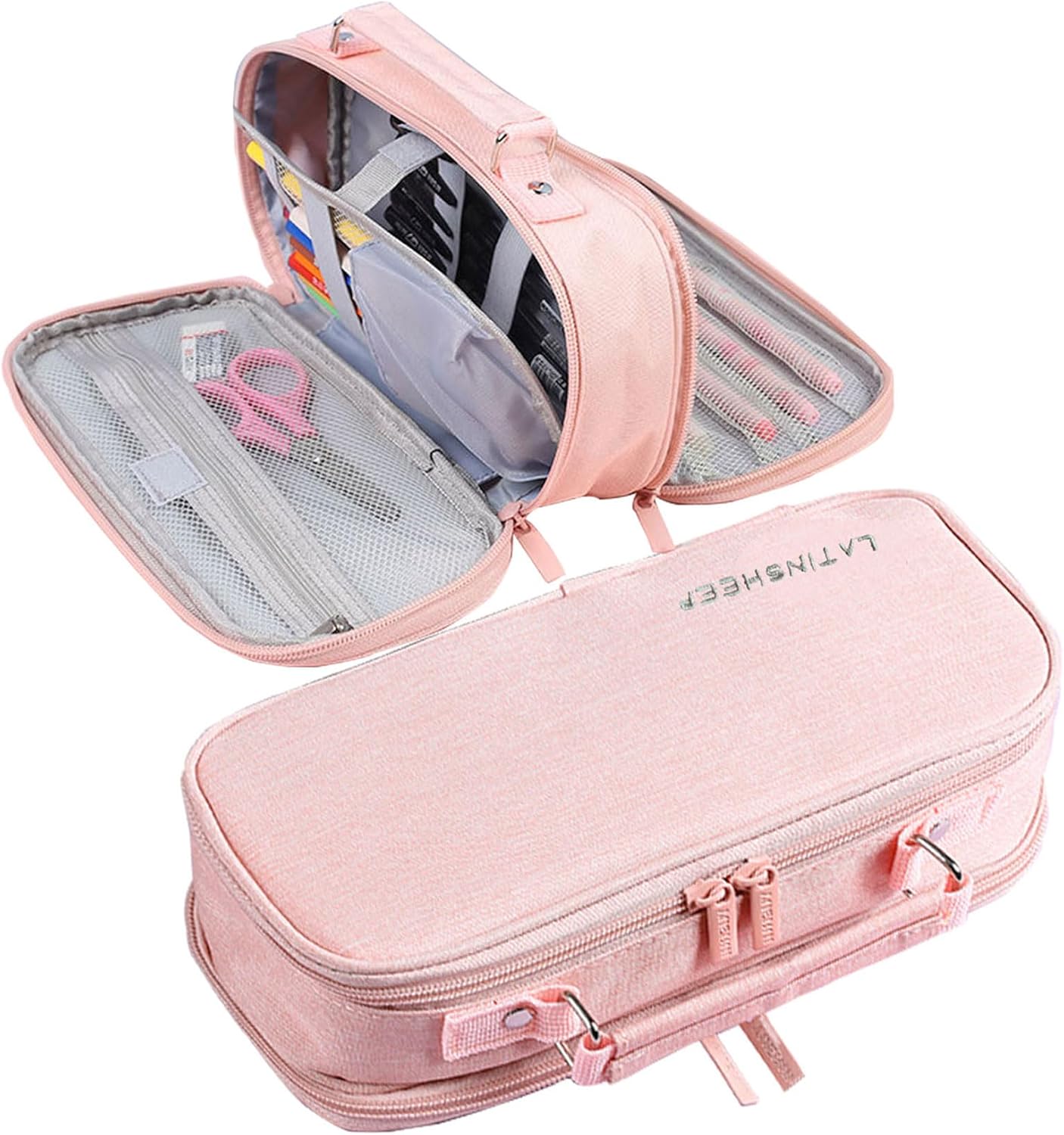 WYCY School Backpacks for Girls Kawaii Backpack Large Capacity Kids School Bag with Canvas Pencil Case for Girls 6-12 Years Old (Blue) - Image 6