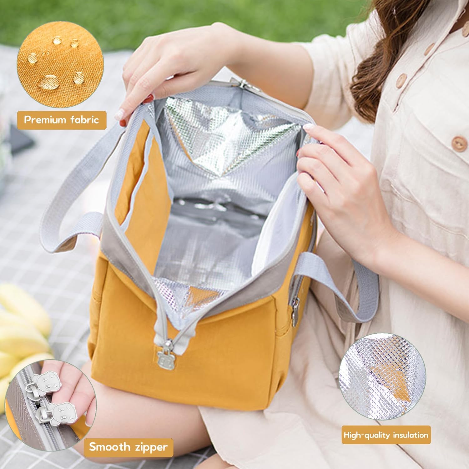 WYCY School Backpacks for Girls Kawaii Backpack with Lunch Box Big Capacity Kids School Bag for Girls 6-12 Years Old - Image 8