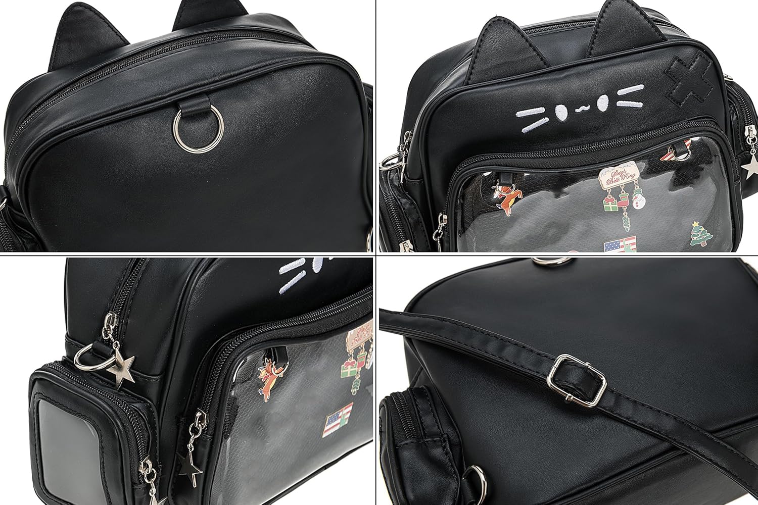 ZAROXOXS Kawaii Ita Bag Backpack Crossbody Bag Shoulder Bags i##e##s: Cat ^^ Multi-Purpose ^^ Pin Display ^^ with Insert :i##e##s - Image 5