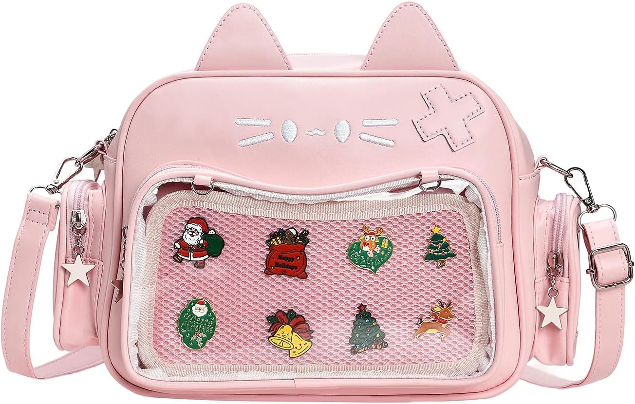 ZAROXOXS Kawaii Ita Bag Backpack Crossbody Bag Shoulder Bags i##e##s: Cat ^^ Multi-Purpose ^^ Pin Display ^^ with Insert :i##e##s - Image 8