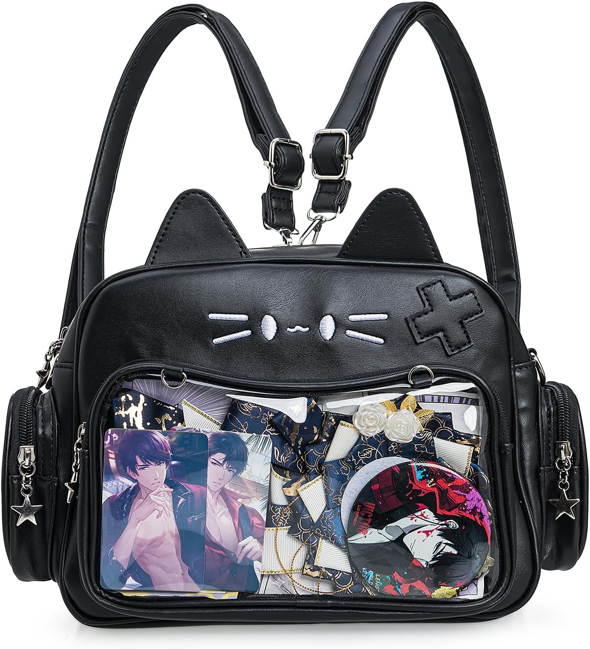 ZAROXOXS Kawaii Ita Bag Backpack Crossbody Bag Shoulder Bags i##e##s: Cat ^^ Multi-Purpose ^^ Pin Display ^^ with Insert :i##e##s - Image 6