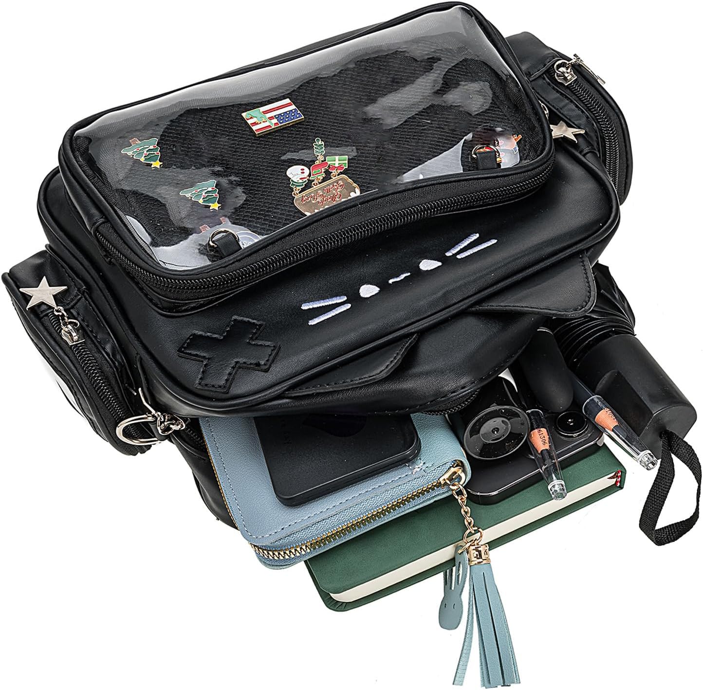 ZAROXOXS Kawaii Ita Bag Backpack Crossbody Bag Shoulder Bags i##e##s: Cat ^^ Multi-Purpose ^^ Pin Display ^^ with Insert :i##e##s - Image 4