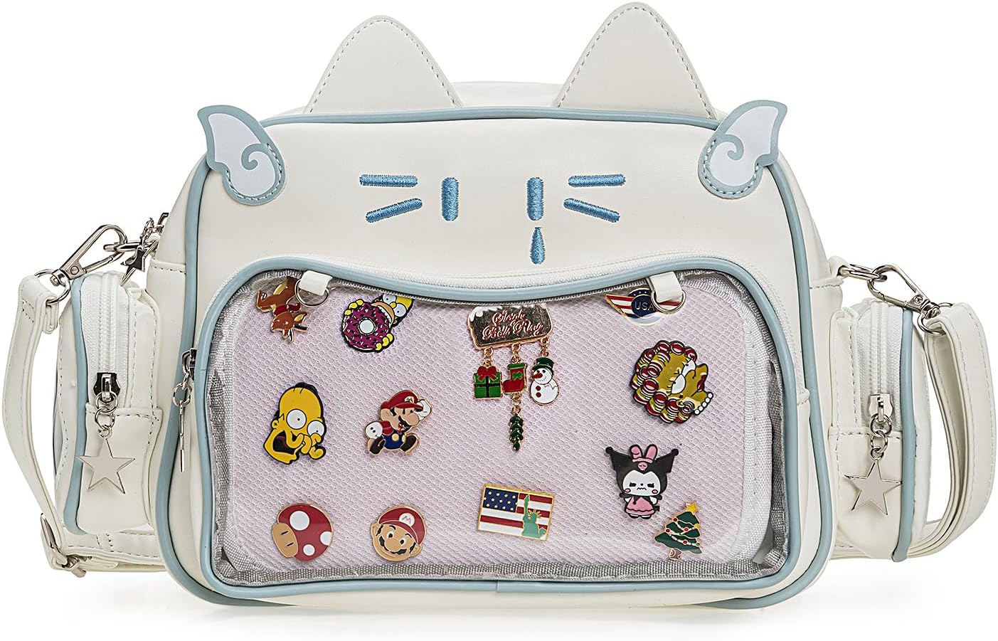 ZAROXOXS Kawaii Ita Bag Backpack Crossbody Bag Shoulder Bags i##e##s: Cat ^^ Multi-Purpose ^^ Pin Display ^^ with Insert :i##e##s - Image 9