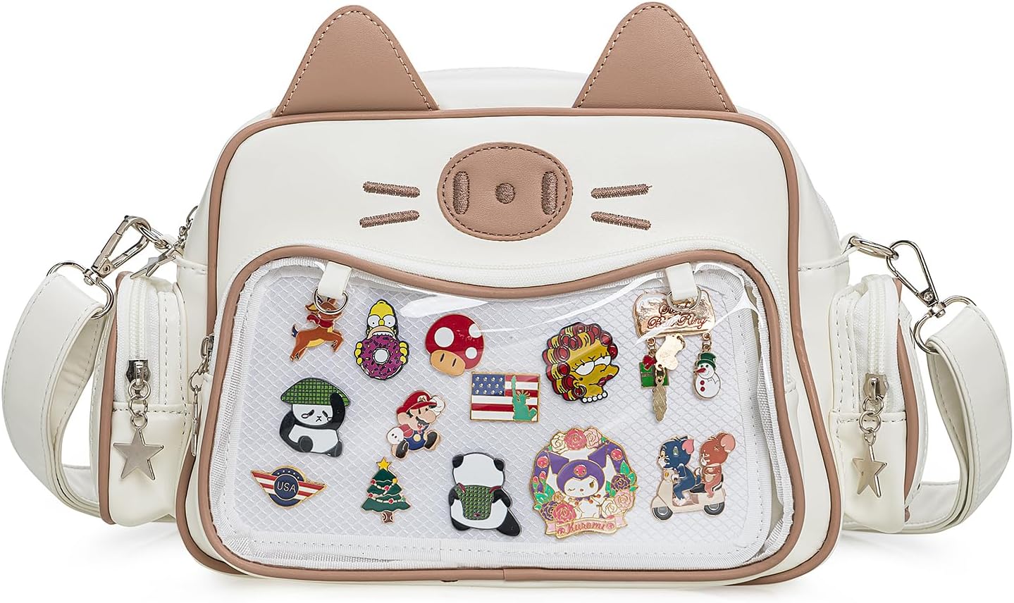 ZAROXOXS Kawaii Ita Bag Backpack Crossbody Bag Shoulder Bags i##e##s: Cat ^^ Multi-Purpose ^^ Pin Display ^^ with Insert :i##e##s - Image 11